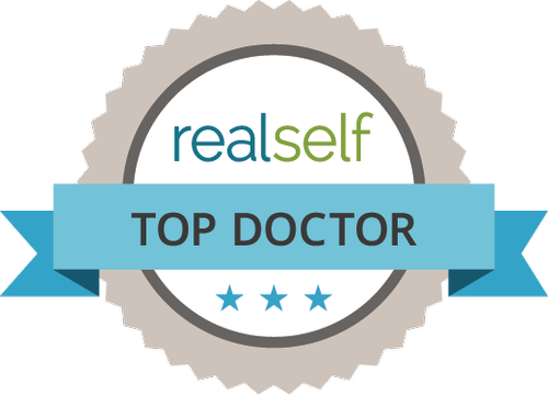 RealSelf Top Doctor award badge for Dr. Bonaparte